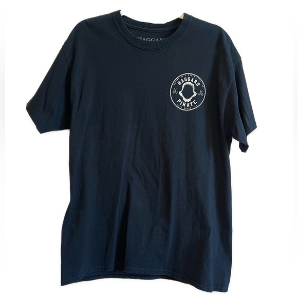 Haggard Pirate— Shark Graphic Tee, black/white, Large - Picture 1 of 5